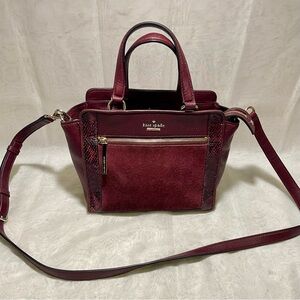 Kate Spade New York Chatham Lane Harlan Leather/Suede/Snake Embossed Bag